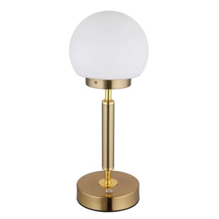 Globo - LED Stmívatelná nabíjecí dotyková stolní lampa LED/2,5W/5V 1800mAh 2700/4000/6500K mosaz