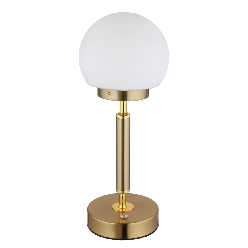 Globo - LED Stmívatelná nabíjecí dotyková stolní lampa LED/2,5W/5V 1800mAh 2700/4000/6500K mosaz