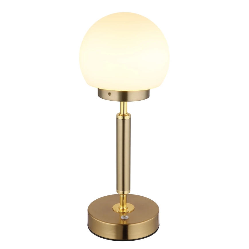 Globo - LED Stmívatelná nabíjecí dotyková stolní lampa LED/2,5W/5V 1800mAh 2700/4000/6500K mosaz