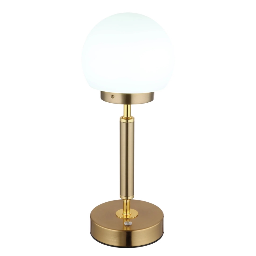 Globo - LED Stmívatelná nabíjecí dotyková stolní lampa LED/2,5W/5V 1800mAh 2700/4000/6500K mosaz