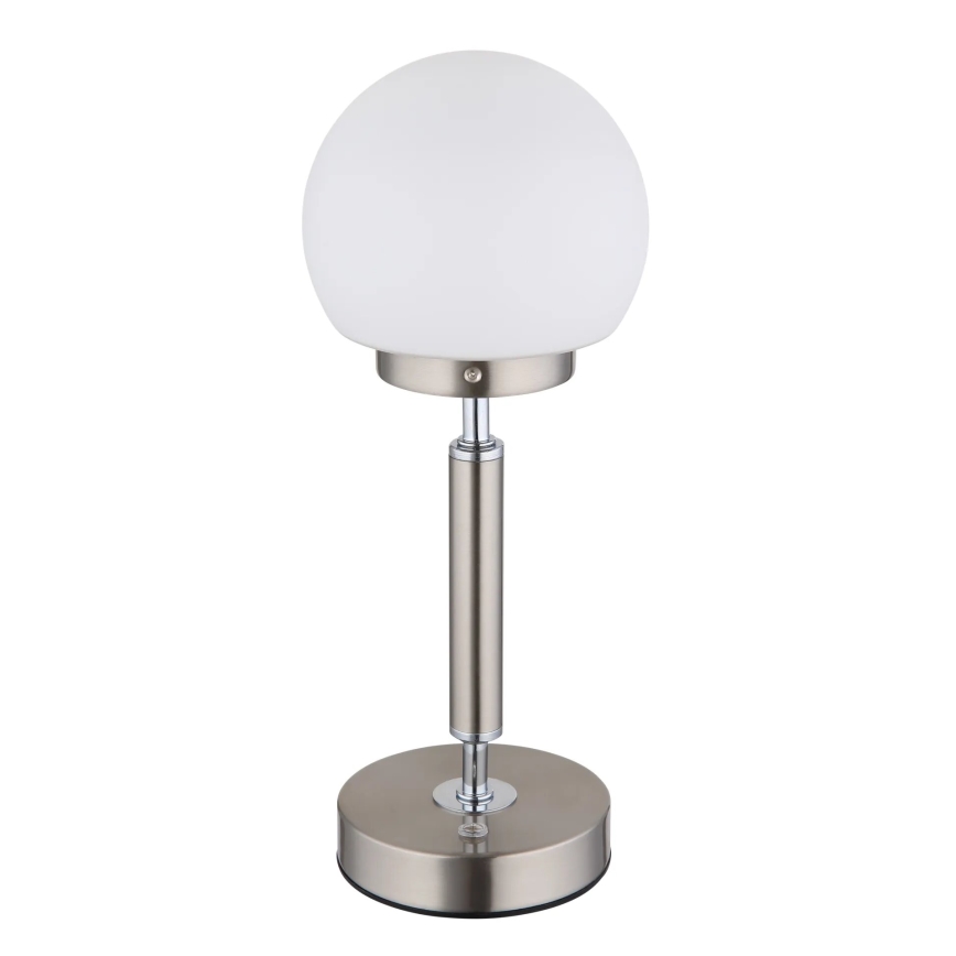 Globo - LED Stmívatelná nabíjecí dotyková stolní lampa LED/2,5W/5V 1800mAh 2700/4000/6500K matný chrom