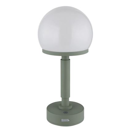 Globo - LED Stmívatelná nabíjecí dotyková stolní lampa LED/2,5W/5V 1800mAh 2800K zelená