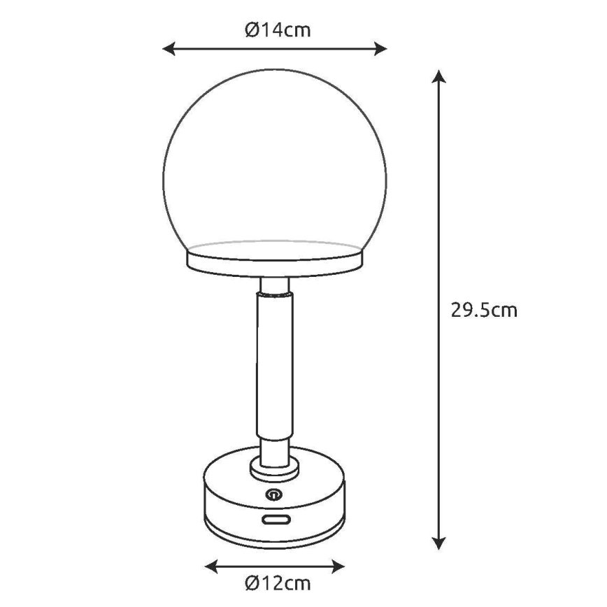 Globo - LED Stmívatelná nabíjecí dotyková stolní lampa LED/2,5W/5V 1800mAh 2800K zelená