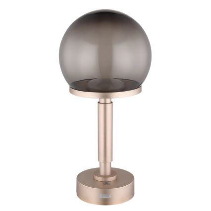 Globo - LED Stmívatelná nabíjecí dotyková stolní lampa LED/2,5W/5V 1800mAh 2700/4000/6500K rose gold