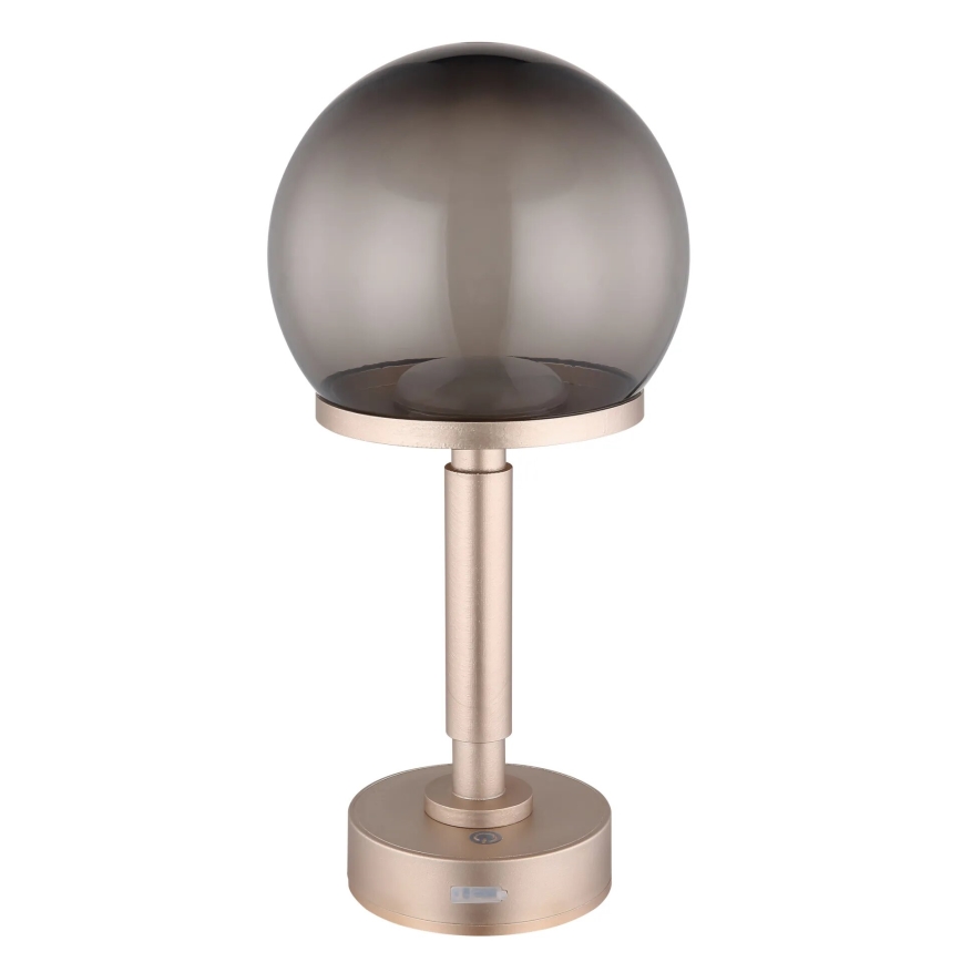 Globo - LED Stmívatelná nabíjecí dotyková stolní lampa LED/2,5W/5V 1800mAh 2700/4000/6500K rose gold