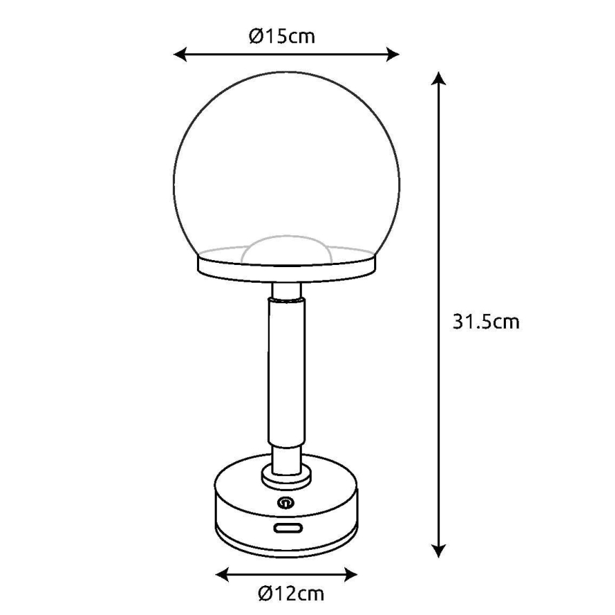 Globo - LED Stmívatelná nabíjecí dotyková stolní lampa LED/2,5W/5V 1800mAh 2700/4000/6500K rose gold