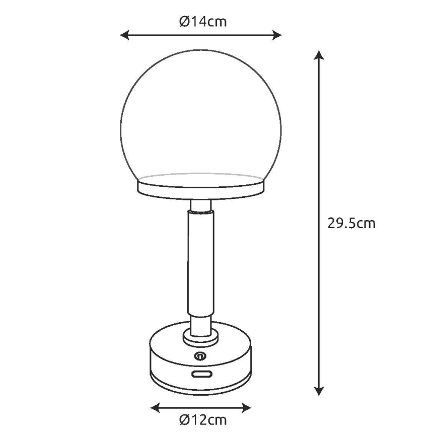 Globo - LED Stmívatelná nabíjecí dotyková stolní lampa LED/2,5W/5V 1800mAh 2800K stříbrná