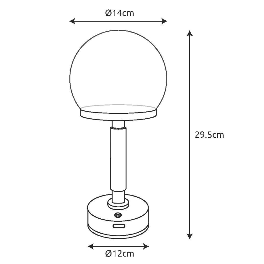 Globo - LED Stmívatelná nabíjecí dotyková stolní lampa LED/2,5W/5V 1800mAh 2800K bílá