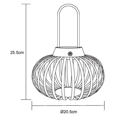 Globo - LED Stmívatelná dotyková nabíjecí stolní lampa LED/1W/3,7V 1500 mAh