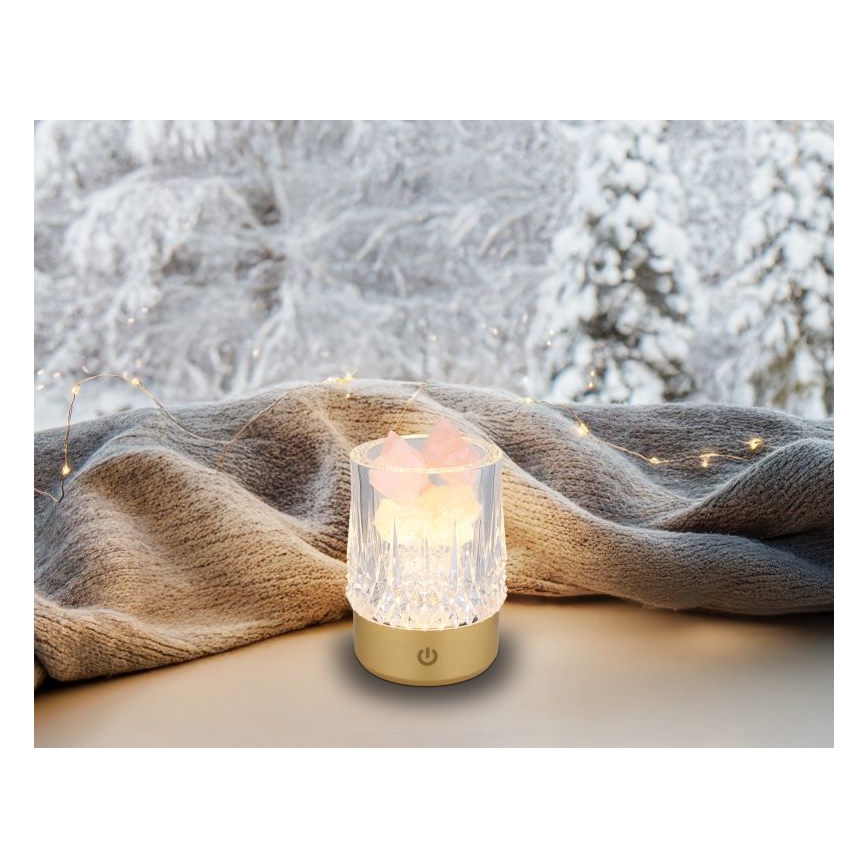 Globo - LED Stmívatelná dotyková stolní lampa LED/1W/5V 3000K 1200 mAh zlatá