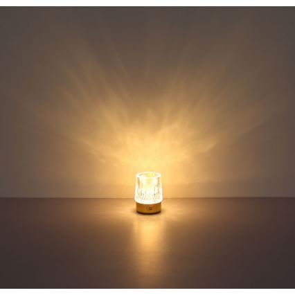 Globo - LED Stmívatelná dotyková stolní lampa LED/1W/5V 3000K 1200 mAh zlatá