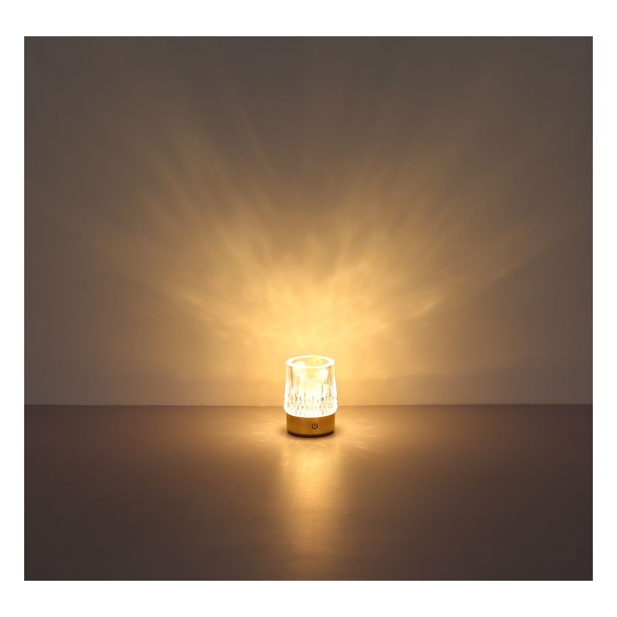 Globo - LED Stmívatelná dotyková stolní lampa LED/1W/5V 3000K 1200 mAh zlatá
