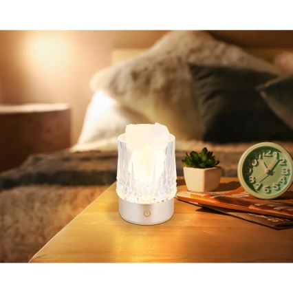 Globo - LED Stmívatelná dotyková stolní lampa LED/1W/5V 3000K 1200 mAh stříbrná
