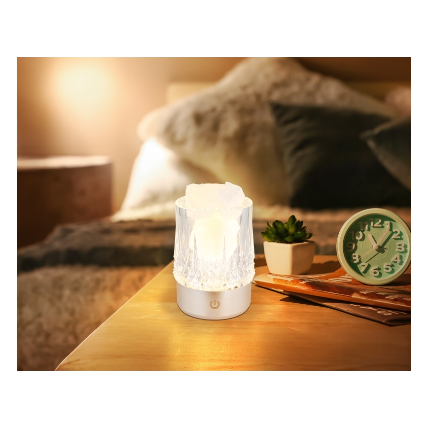 Globo - LED Stmívatelná dotyková stolní lampa LED/1W/5V 3000K 1200 mAh stříbrná