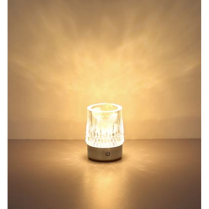 Globo - LED Stmívatelná dotyková stolní lampa LED/1W/5V 3000K 1200 mAh stříbrná
