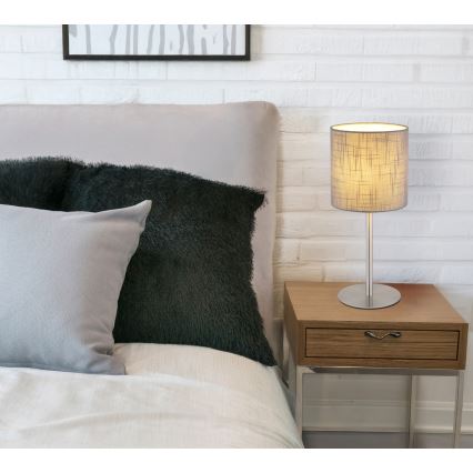 Globo - Stolní lampa 1xE27/40W/230V šedá