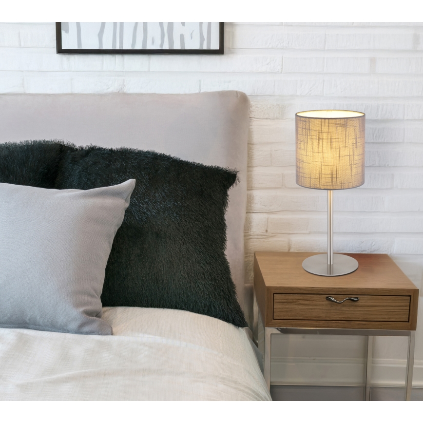 Globo - Stolní lampa 1xE27/40W/230V šedá