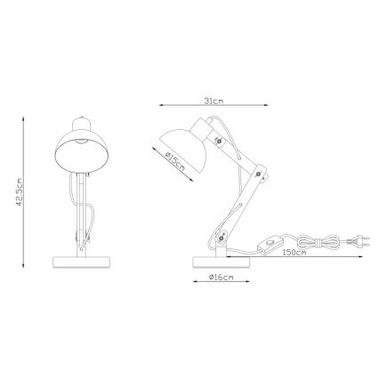 Globo - Stolní lampa 1xE27/40W/230V buk