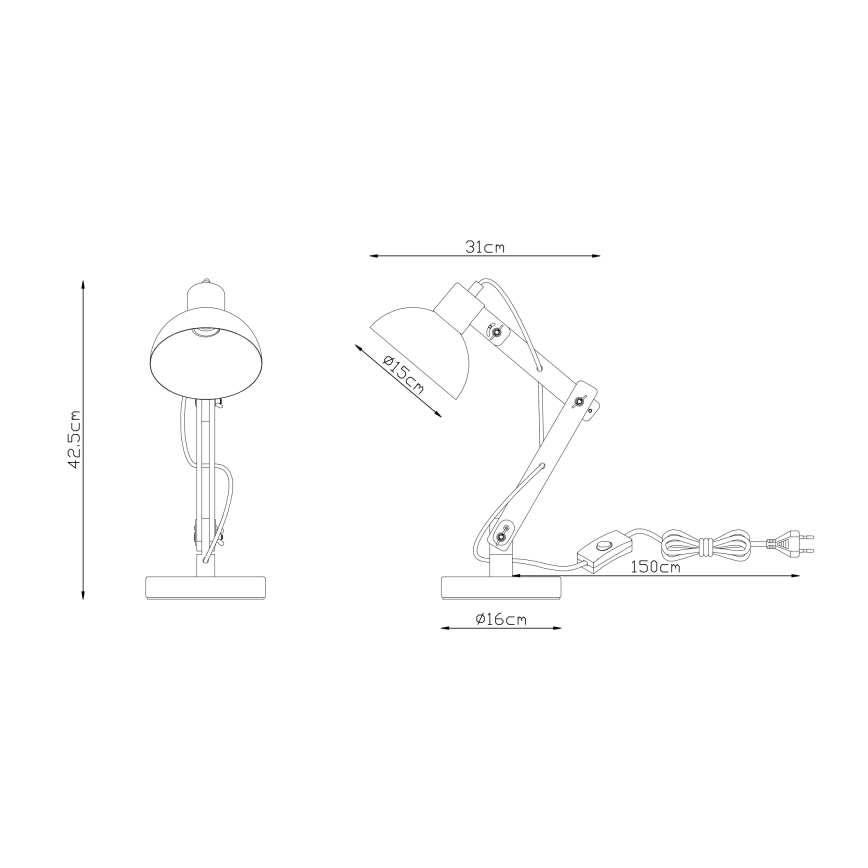 Globo - Stolní lampa 1xE27/40W/230V buk