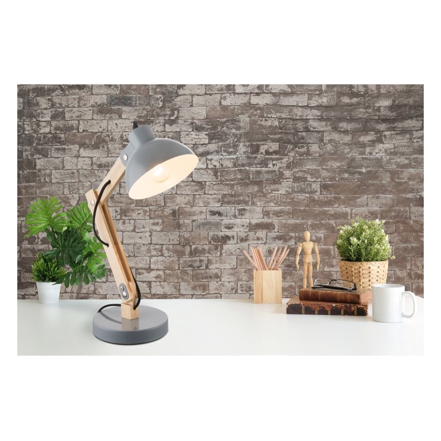 Globo - Stolní lampa 1xE27/40W/230V buk