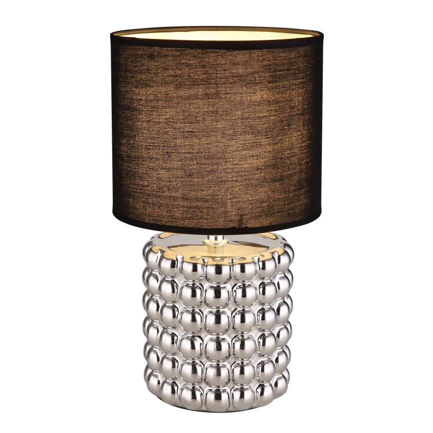Globo - Stolní lampa 1xE14/40W/230V černá/stříbrná