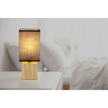 Globo - Stolní lampa 1xE27/7W/230V černá/hnědá