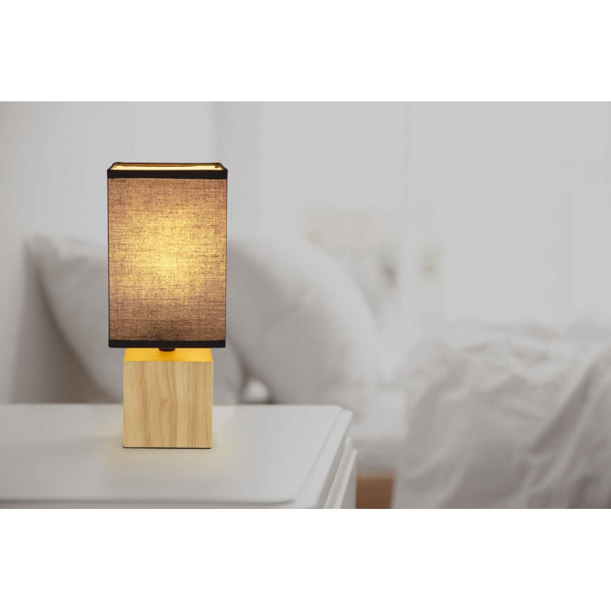 Globo - Stolní lampa 1xE27/7W/230V černá/hnědá