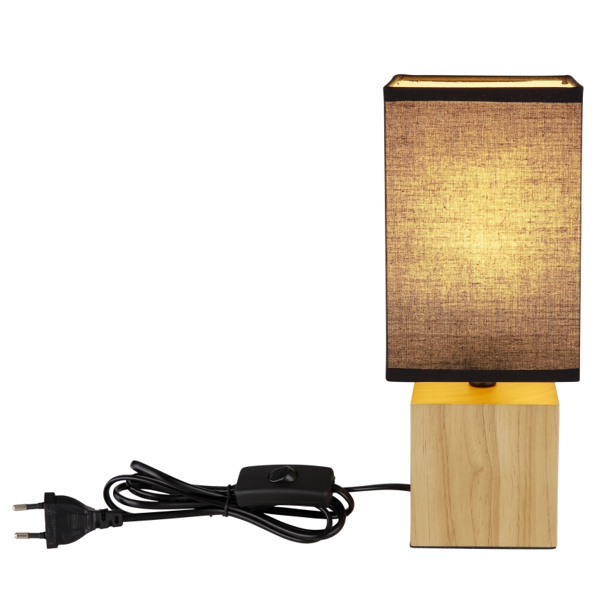 Globo - Stolní lampa 1xE27/7W/230V černá/hnědá