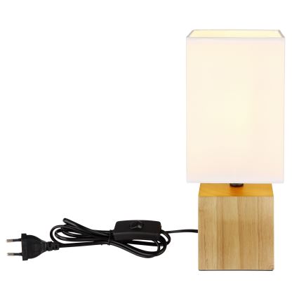 Globo - Stolní lampa 1xE27/7W/230V bílá/hnědá