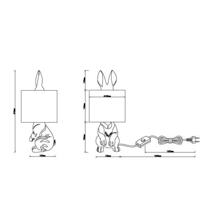 Globo - Stolní lampa 1xE27/25W/230V