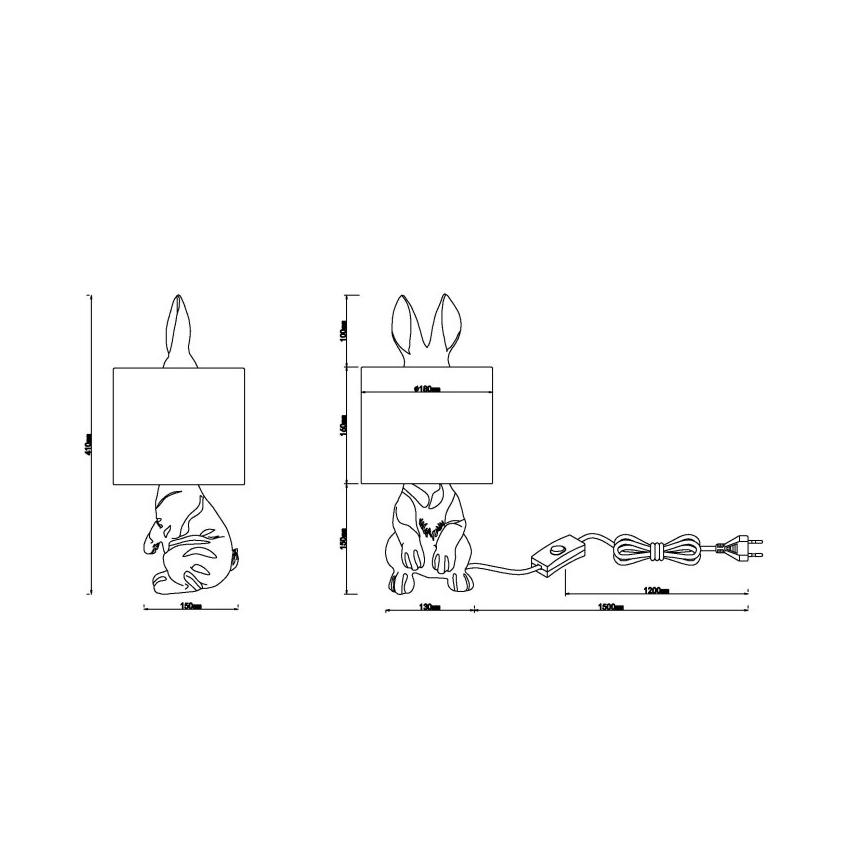 Globo - Stolní lampa 1xE27/25W/230V