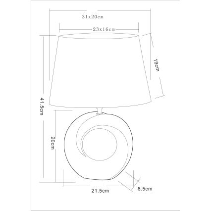 Globo 21641T - Stolní lampa JEREMY 1xE27/40W/230V