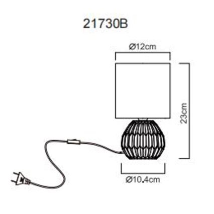 Globo - Stolní lampa 1xE14/40W/230V modrá
