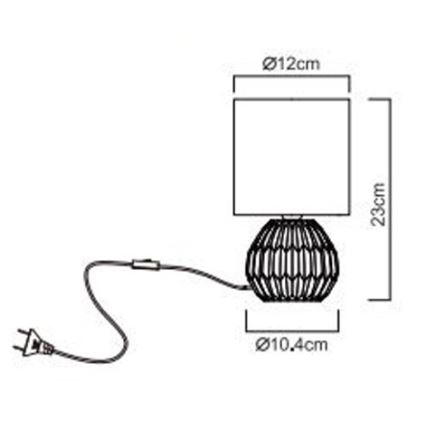 Globo - Stolní lampa 1xE14/40W/230V růžová