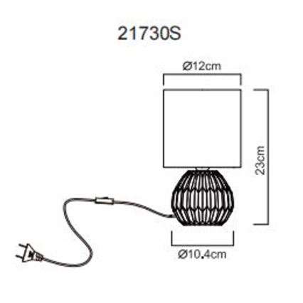 Globo - Stolní lampa 1xE14/40W/230V černá