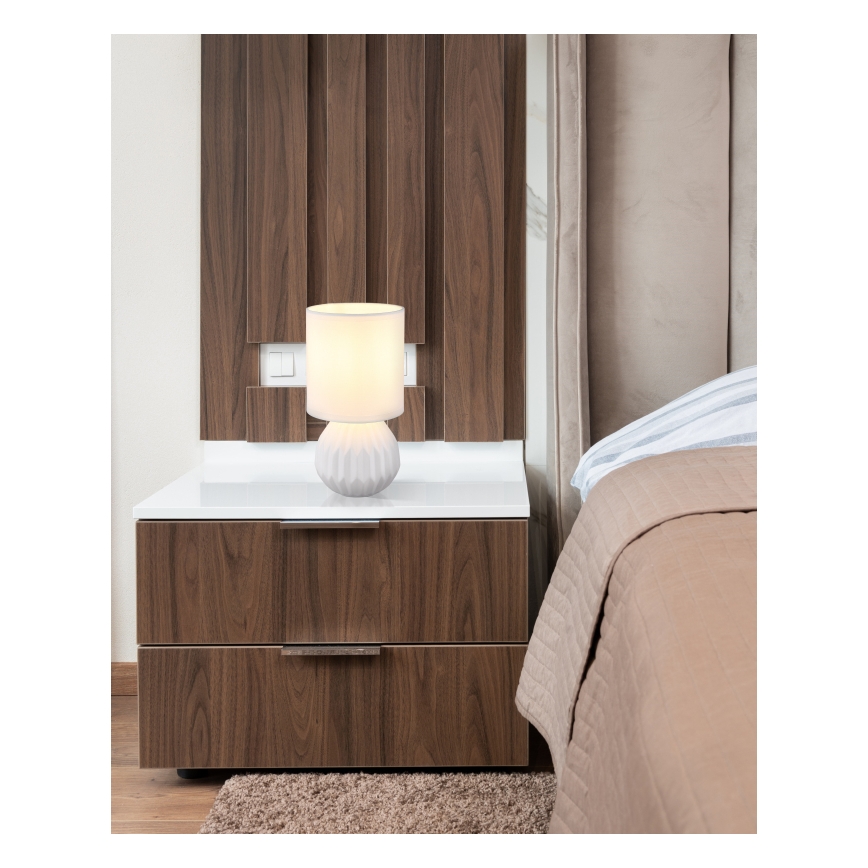 Globo - Stolní lampa 1xE14/40W/230V bílá