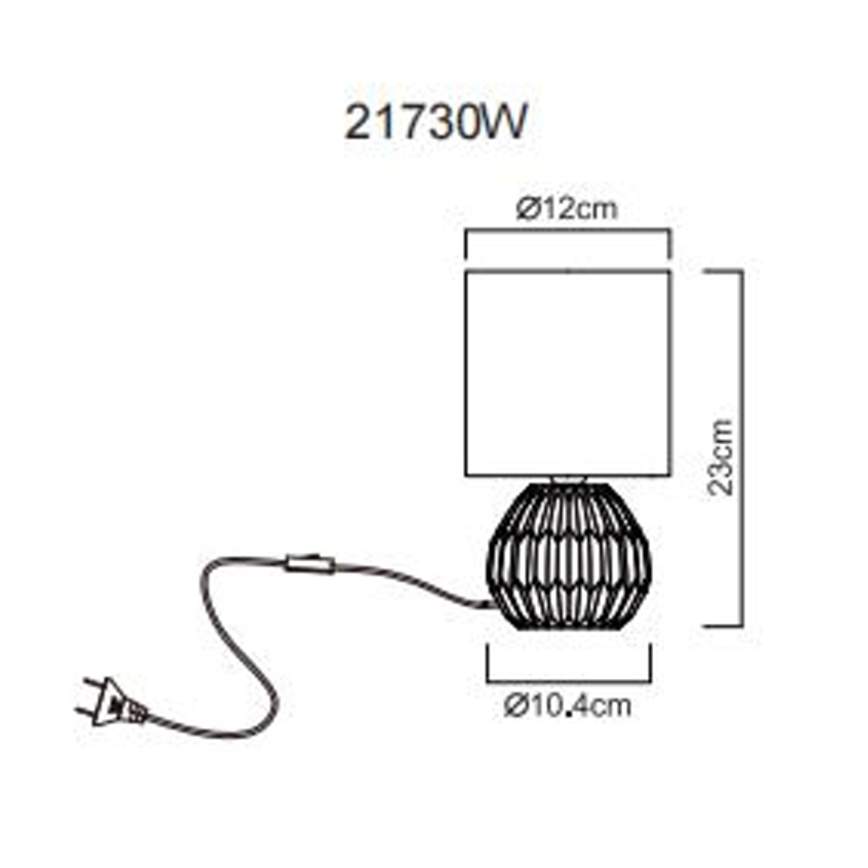Globo - Stolní lampa 1xE14/40W/230V bílá