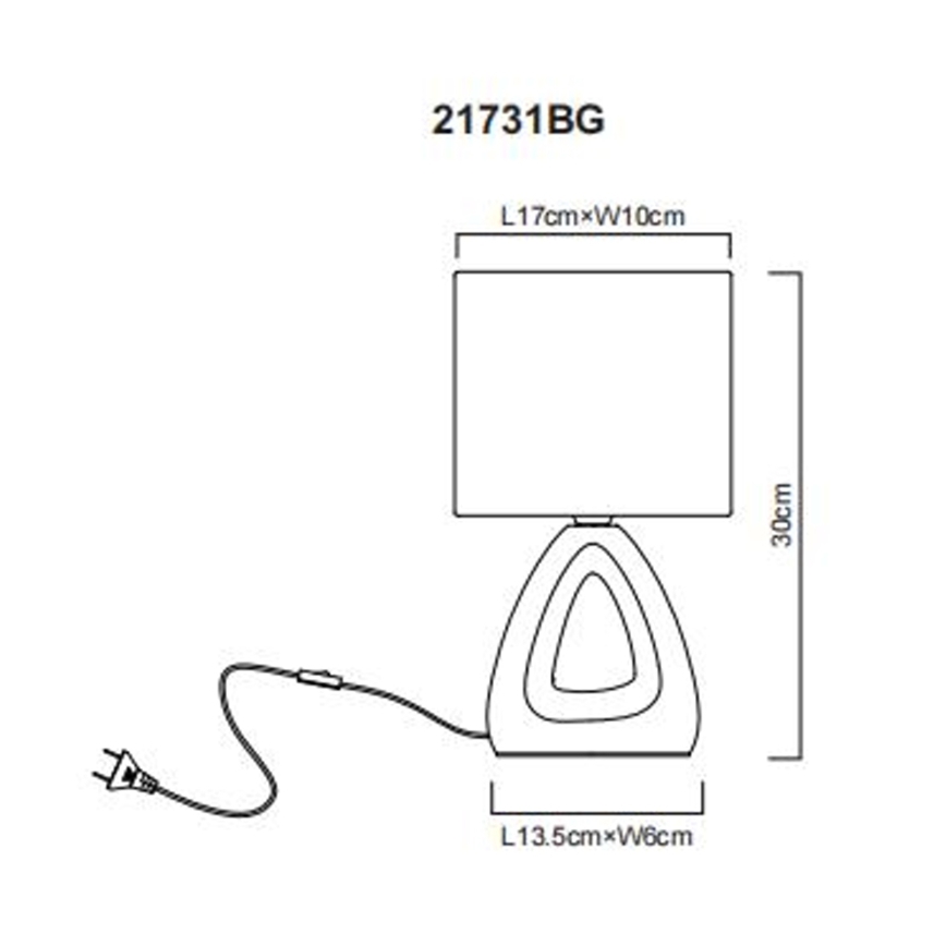 Globo - Stolní lampa 1xE14/40W/230V zelená