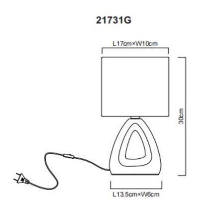Globo - Stolní lampa 1xE14/40W/230V šedá