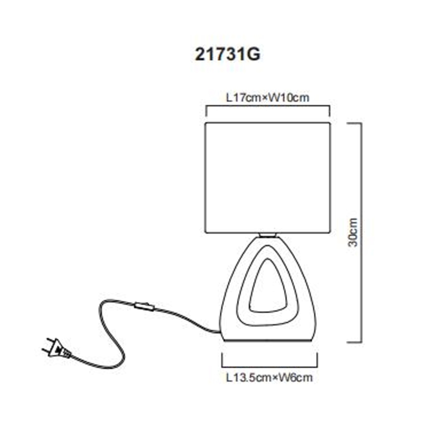 Globo - Stolní lampa 1xE14/40W/230V šedá
