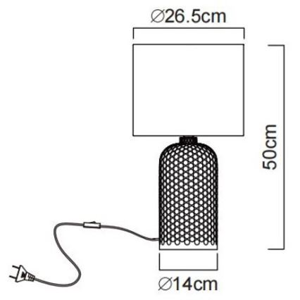 Globo - Stolní lampa 1xE27/60W/230V zelená