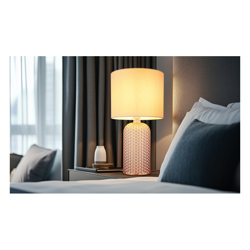 Globo - Stolní lampa 1xE27/60W/230V béžová