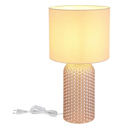 Globo - Stolní lampa 1xE27/60W/230V béžová