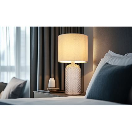 Globo - Stolní lampa 1xE27/60W/230V šedá