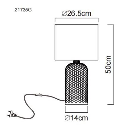 Globo - Stolní lampa 1xE27/60W/230V šedá