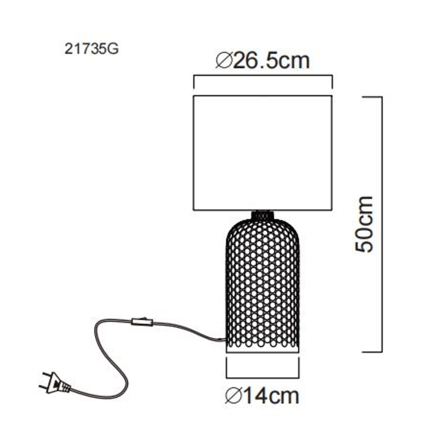 Globo - Stolní lampa 1xE27/60W/230V šedá