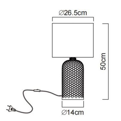 Globo - Stolní lampa 1xE27/60W/230V červená