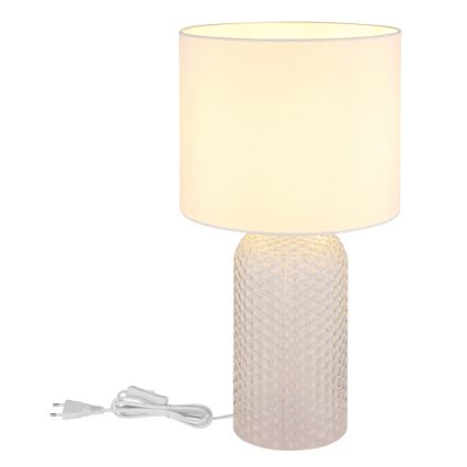 Globo - Stolní lampa 1xE27/60W/230V bílá
