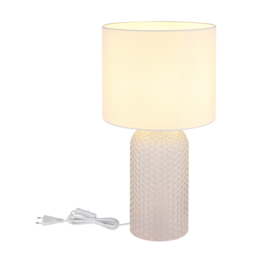 Globo - Stolní lampa 1xE27/60W/230V bílá