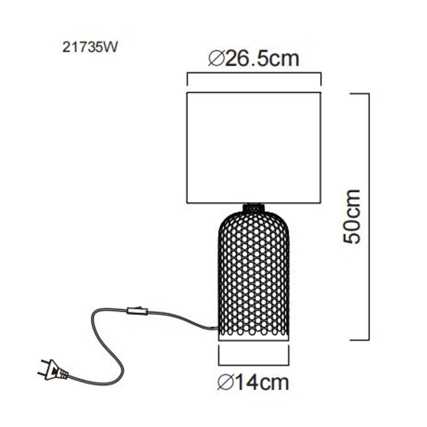 Globo - Stolní lampa 1xE27/60W/230V bílá